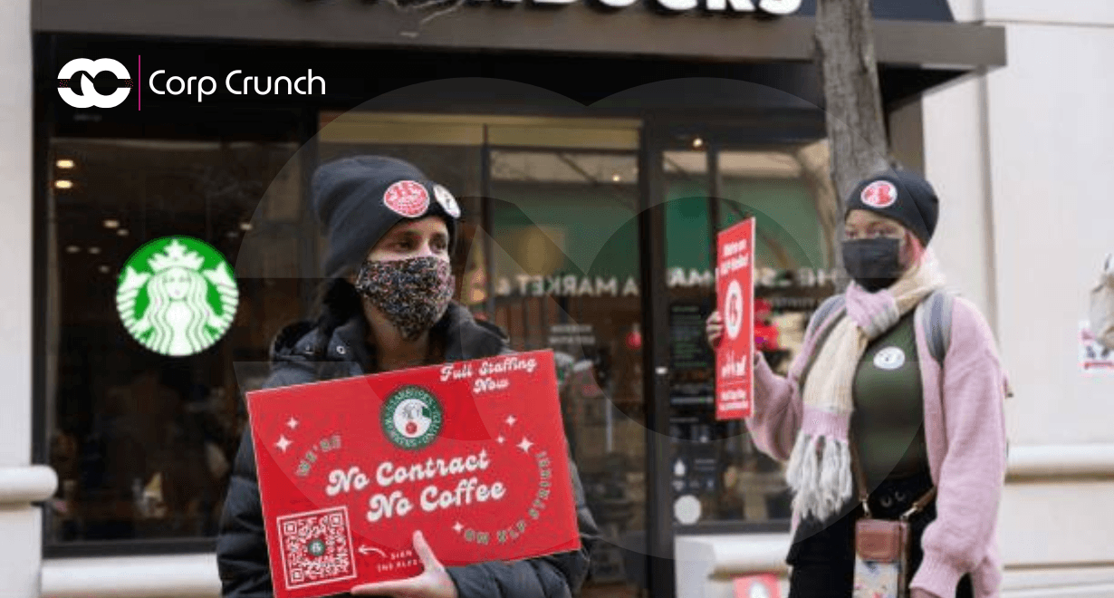  Starbucks Workers Strike for Better Pay and Conditions